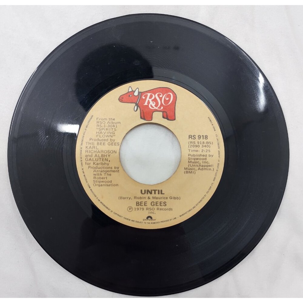 Bee Gees – Until 7” Vinyl Single RSO RS-918 Canadian Press 1979